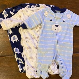 Carter's Blue and White Bear and Elephant Footies